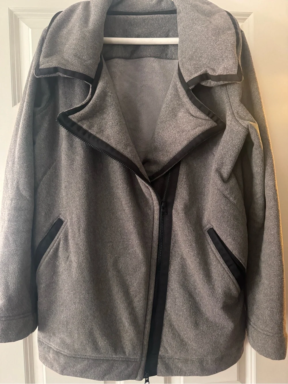 lululemon athletica Gray Asymmetrical Zip Moto